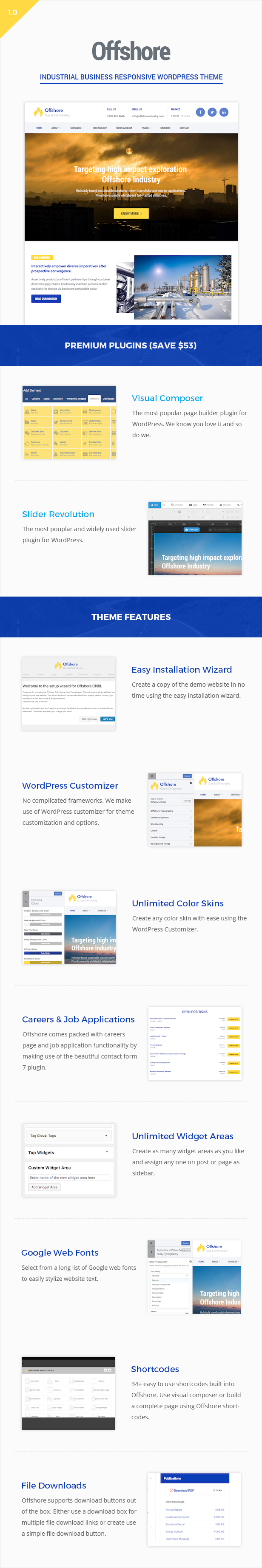 Industrial Business Responsive WP theme - Offshore - 1